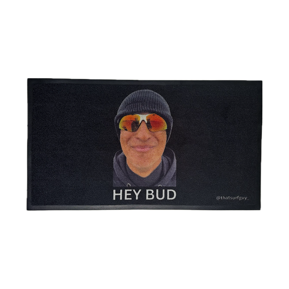 HEY BUD Smirk Face Doormat